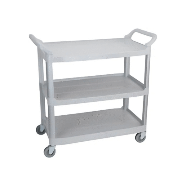 Plastic Utility Trolley, 3 Shelves, Castors