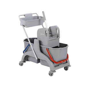 Grey Double Bucket Trolley with Top Bucket