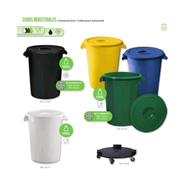Récipients Alimentaire Codés par Couleur White, Yellow, Blue, Red, Green